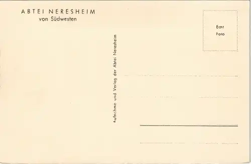 Ansichtskarte Neresheim Panorama Ansicht ABTEI NERESHEIM von Südwesten 1950