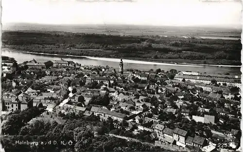 Ansichtskarte Hainburg (Donau) Panorama-Ansicht Stadt und Donau 1960