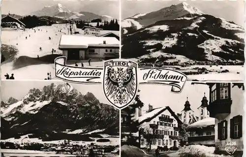 St. Johann in Tirol Mehrbildkarte vom Ski-Paradies in Tirol 1966