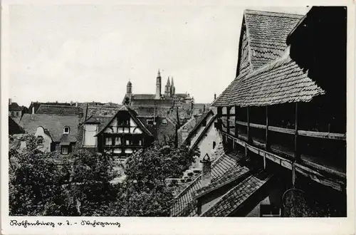 Ansichtskarte Rothenburg ob der Tauber Stadtteilansicht 1940
