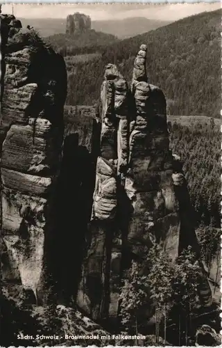 .Sachsen Sächs. Schweiz Brosinnadel mit Falkenstein DDR AK 1961