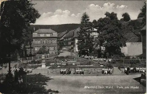 Altenfeld (Thüringen) Park am Markt, Personen, DDR AK 1961/1960