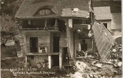 Bad Gottleuba Berggießhübel Unwetter 8 Juli Wohnhaus Zimmermann 1927 Privatfoto