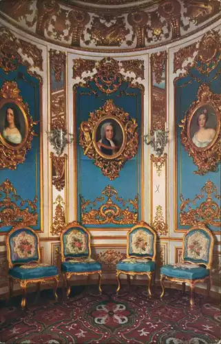 Ansichtskarte Linderhof-Ettal Kgl. Schloss Linderhof - Blaues Kabinett 1914
