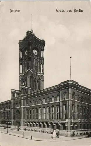 Mitte-Berlin Strassen Partie am Rathaus (Town Hall building) 1910