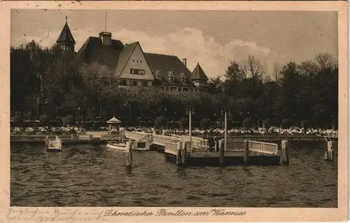 Ansichtskarte Wannsee-Berlin Schwedischer Pavillon am Wannsee 1931