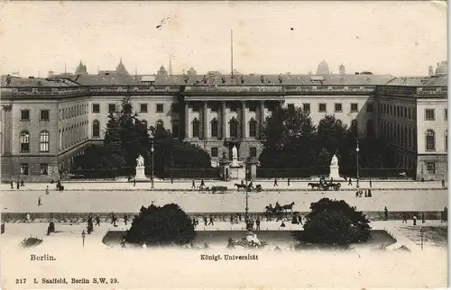 Ansichtskarte Berlin Universität Strassen Partie, Gesamtansicht 1906