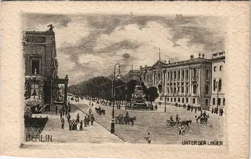 Ansichtskarte Mitte-Berlin Unter den Linden 1910