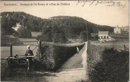 Postkaart Rochefort (Belgien) Avenue de St-Remy et villas de Préhire 1917