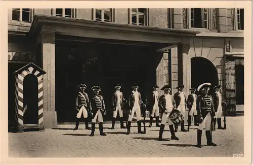 Ansichtskarte Bautzen Budyšin Tausendjahrfeier Stadtwache Uniform 1750 1933