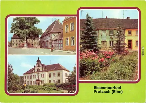 Pretzsch (Elbe)-Bad Schmiedeberg Markt, Kinderheim "Adolf Reichwein", Stadtbibliothek 1982