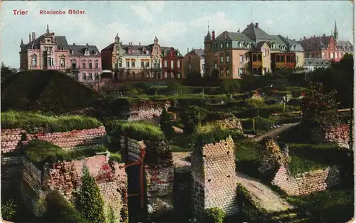 Ansichtskarte Trier Römische Bäder - Stadtvillen 1912