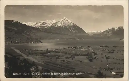 Ansichtskarte Davos Der Niesen Bahn v. Interlaken aus gesehen 1919