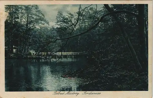 Postcard Misdroy Międzyzdroje Jordansee; Brücke 1928