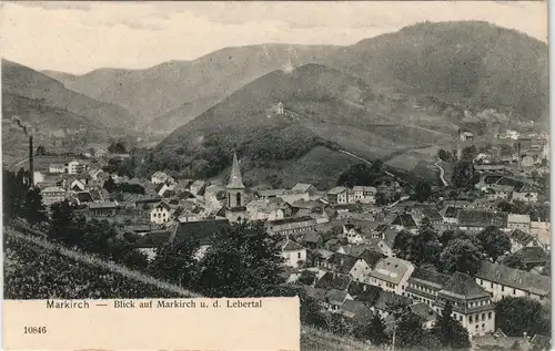 Markirch Sainte-Marie-aux-Mines Blick auf Markirch u. d. Lebertal 1904