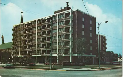 Evansville (Indiana) JOHN F. KENNEDY TOWER Building US Postcard 1965