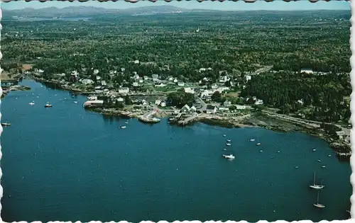 Postcard Port Clyde Luftaufnahme Aerial View US Postcard 1970