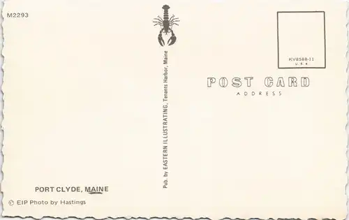 Postcard Port Clyde Luftaufnahme Aerial View US Postcard 1970