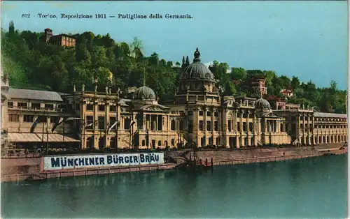 Turin Torino MÜNCHENER BÜRGERBRÄU Esposizione Padiglione della Germania. 1911