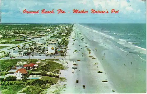 Ormond Beach Strand Panorama Beach Panoramic View Florida USA 1977