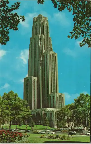 Postcard Pittsburgh Cathedral Church Street View Kirche, USA 1972