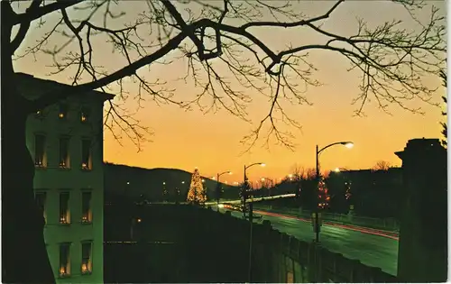 Postcard Bethlehem THE HILL TO HILL BRIDGE At Christmas Time 1976