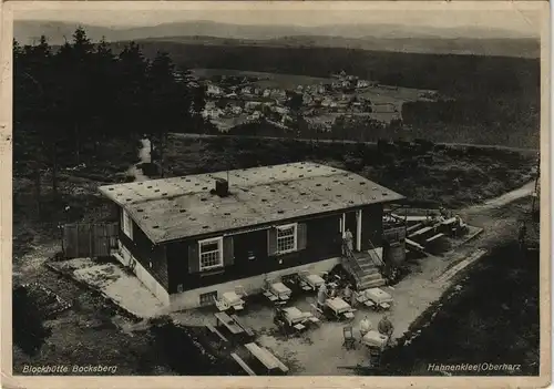Ansichtskarte Hahnenklee-Goslar Blockhütte Bocksberg 1936