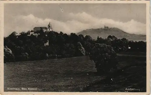 Ansichtskarte Kirchhain Umland-Ansicht mit Amöneburg 1930