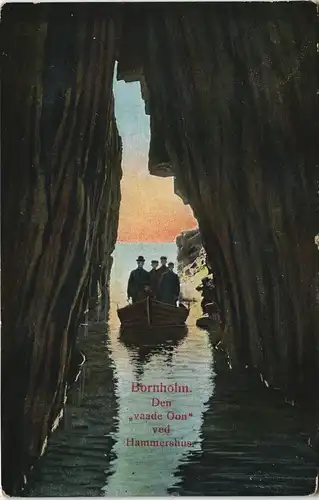 Postcard Bornholm Den „vaade Oon" ved Hammershus 1911