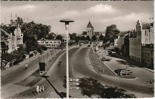 Ansichtskarte Hameln Straßenpartie - neue Weserbrücke 1963