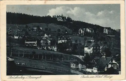 Brückenberg-Krummhübel Karpacz Górny Karpacz Hotel Wange - gel Bahnpost 1924