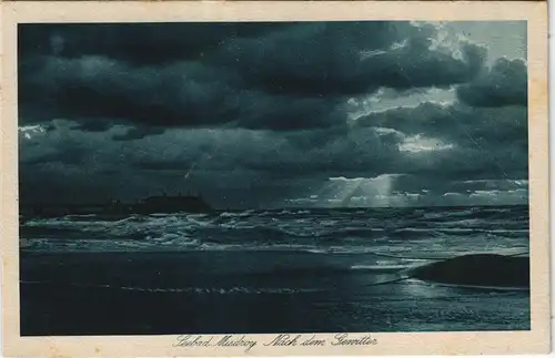 Misdroy Międzyzdroje Stimmungsbild - Seebrücke nach dem Gewitter 1928