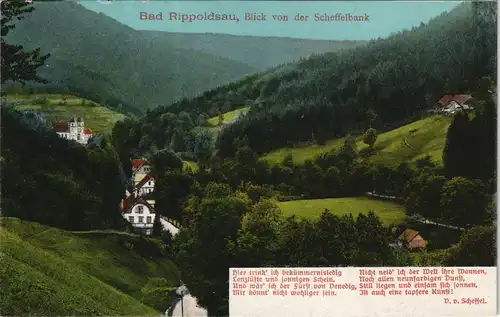 Bad Rippoldsau-Bad Rippoldsau-Schapbach Blick von der Scheffelbank 1918