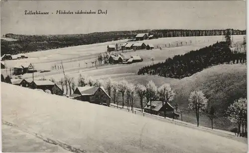 Tellerhäuser-Breitenbrunn (Erzgebirge) Winter gel. Landpoststempel über SB 1932