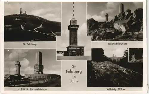 Schmitten (Hochtaunus) Feldberg, UKW-Sender Fernmeldeturm Taunus Region 1950