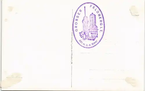 Schmitten (Hochtaunus) Feldberg, UKW-Sender Fernmeldeturm Taunus Region 1950