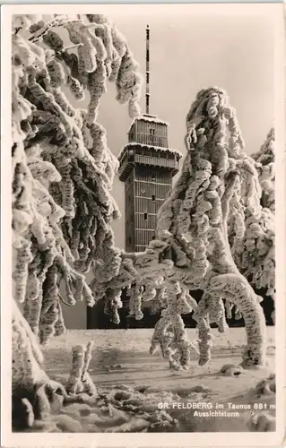 Schmitten (Hochtaunus) Großer Feldberg Tief im Schnee, verschneiter Taunus 1958