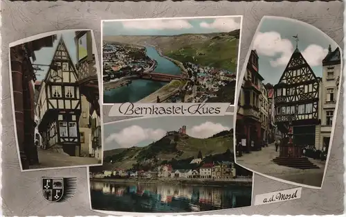 Bernkastel-Kues Berncastel-Cues Mehrbild-AK 4 Mosel Ort Region 1961