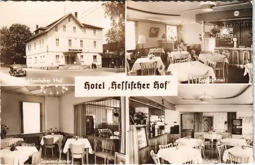 Ansichtskarte Bebra Hotel Hessischer Hof, Bes. Hans Jacob, Mehrbild-AK 1960