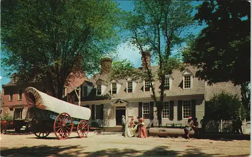 Postcard Williamsburg (VA) THE RALEIGH TAVERN, Virginia USA 1960