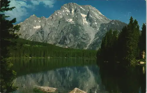 Wyoming MT. MORAN AND LEIGH LAKE Grand Teton National Park USA 1970