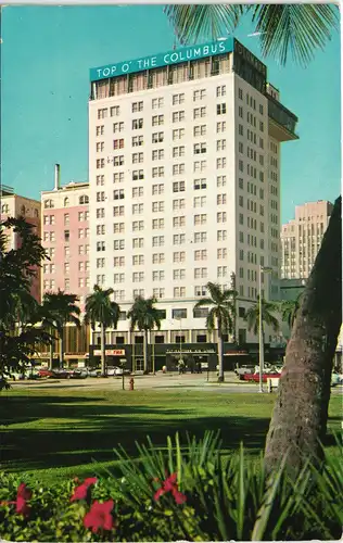 Postcard Miami Columbus Hotel Florida USA 1960