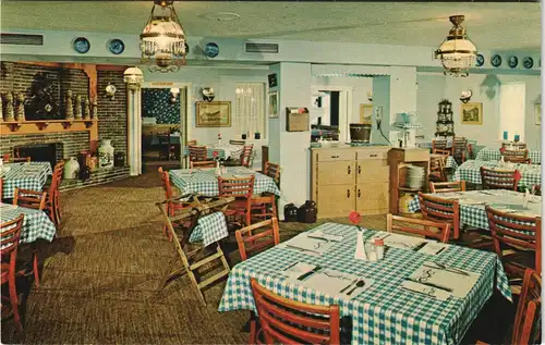 IOWA Ansichten BLUE ROOM Kirchen OX YOKE INN AMANA, IOWA USA 1960