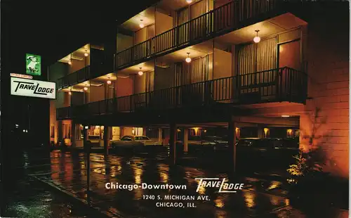 Chicago "The Windy City  TRAVELODGE Downtown MICHIGAN AVE. Illinois USA 1965