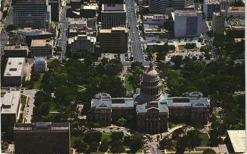 Postcard Austin Capitol Building Aerial View USA Luftbild-AK 1981