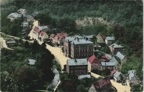 Ansichtskarte Tharandt Forstakademie - Straße, coloriert 1924
