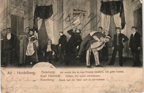 Heidelberg Theater "Alt-Heidelberg" mit Asterberg, Kar Bühnen-Aufführung 1905