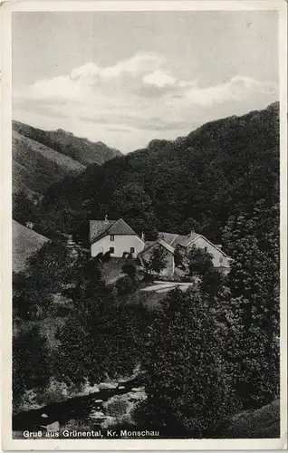 Ansichtskarte Grünental-Wuppertal Restauration mit Fremdenpension 1930