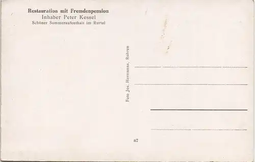 Ansichtskarte Grünental-Wuppertal Restauration mit Fremdenpension 1930