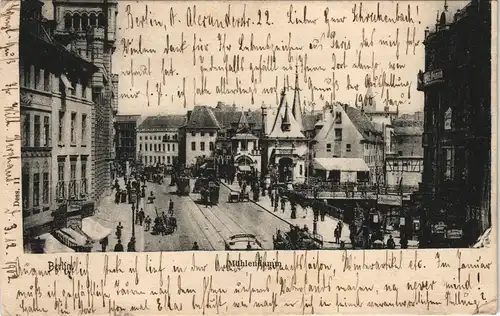 Ansichtskarte Berlin Straßenbahn - Mühlendamm 1902